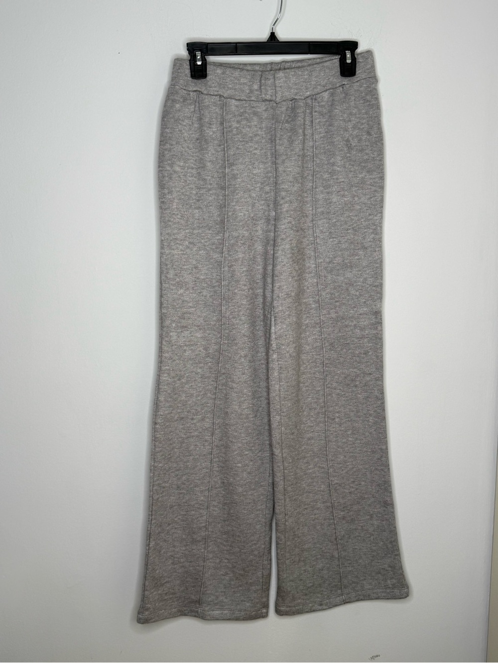 Vince Camuto Heather Gray Wide Leg Cozy Knit Sweatpants Loungewear Small
